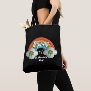 Happy St Saint Patrick's Day Cute Rainbow Tote Bag