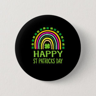 Happy St Saint Patrick's Day Rainbow Girls Kids T- 6 Cm Round Badge