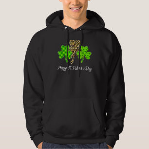 Happy St Saint Patrick's Day Shamrocks Buffalo Pla Hoodie