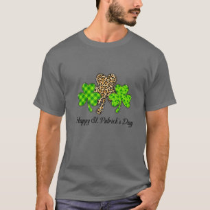 Happy St Saint Patrick's Day Shamrocks Buffalo Pla T-Shirt