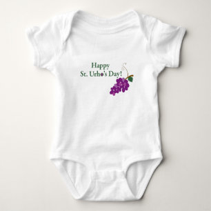 Happy St. Urho's Day! with Grapes Baby Bodysuit