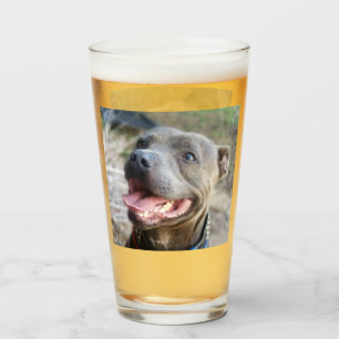 Happy Staffordshire Bull Terrier, Beer Glass