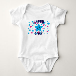 Happy star baby bodysuit