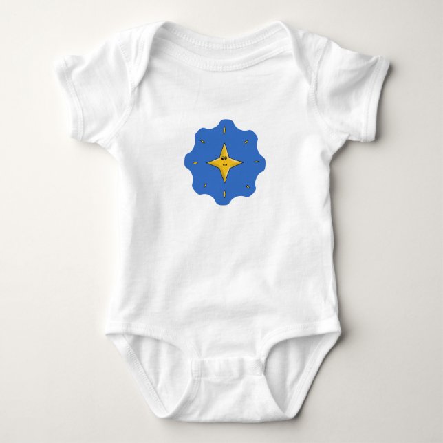 Happy star baby bodysuit (Front)