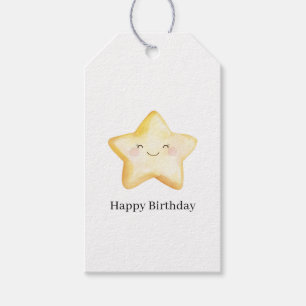 Happy Star Birthday Gift Tags
