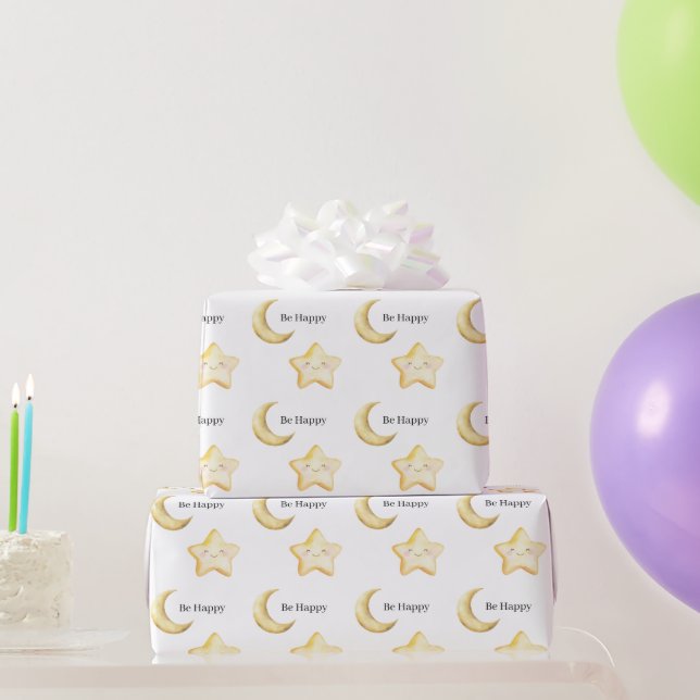 Happy Star Birthday Wrapping Paper (Party Gifts)