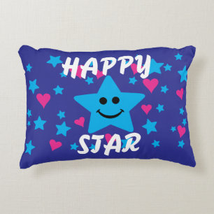 Happy star decorative cushion