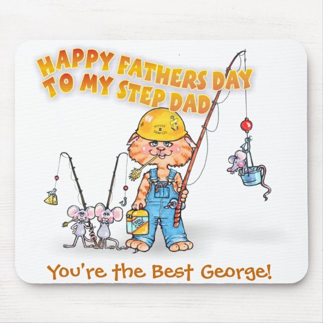 Happy Step Dad Fathers Day Mouse Pad (Front)