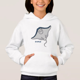Happy stingray fish cartoon illustration