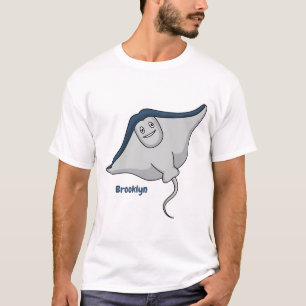 Happy stingray fish cartoon illustration T-Shirt