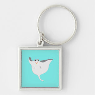 Happy Stingray Key Ring