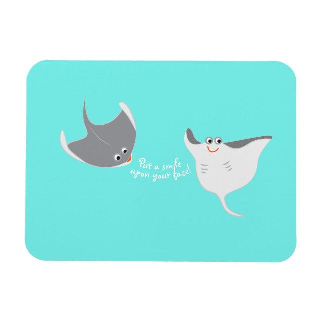 Happy Stingrays Magnet (Horizontal)