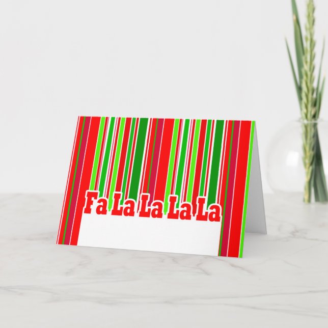Happy Stripe FA LA LA LA LA Greeting card (Front)