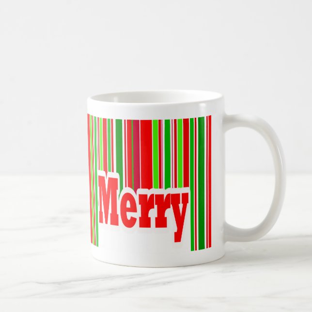 Happy Stripe MERRY Mug (Right)