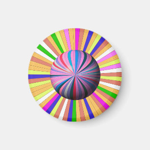 Happy Stripes with Center Sphere Magnet