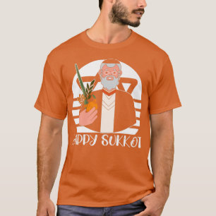 Happy Sukkot Day Lulav Palm Tree Israelite Jewish T-Shirt