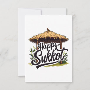 Happy Sukkot Jewish holiday Hanukkah RSVP Card