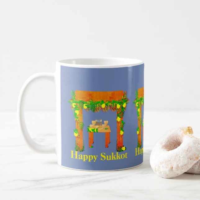 Happy Sukkot ,Personalised Coffee Mug (With Donut)