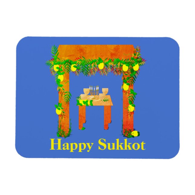 Happy Sukkot ,Personalised Magnet (Horizontal)