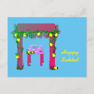 Happy Sukkot ,Personalised Postcard