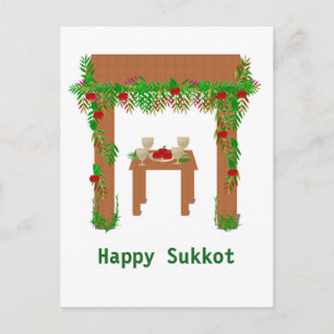 Happy Sukkot ,Personalised Postcard