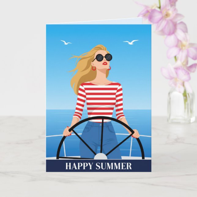 Happy Summer Beauty Card (Orchid)