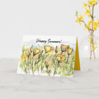 Happy Summer California Poppies Wildflowers