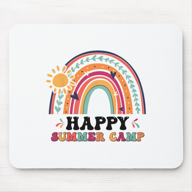Happy Summer Camp Matching Summer Camping Rainbow  Mouse Pad (Front)