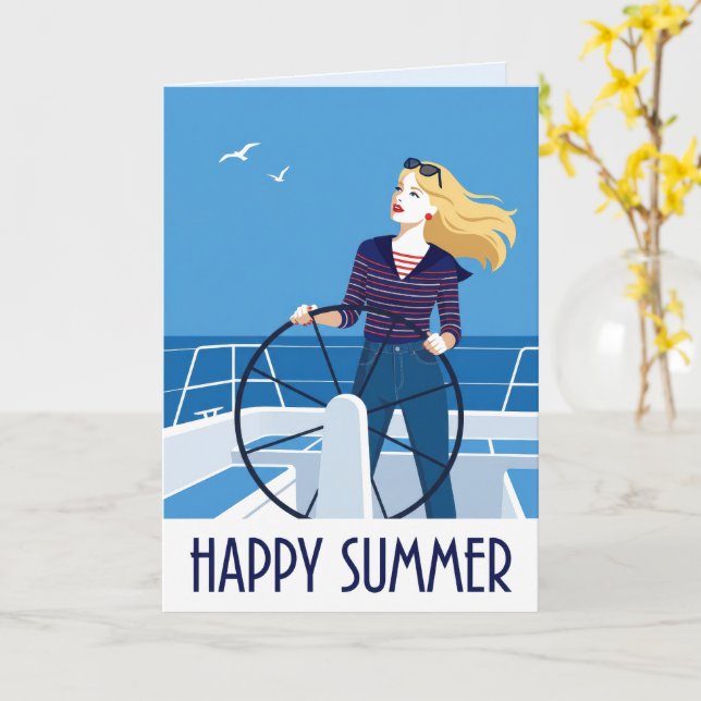 Happy Summer Card (Yellow Flower)