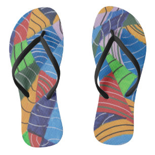 Happy Summer Colours Pair of Flip Flops