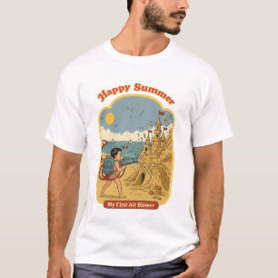 Happy Summer: My First Air BlowMen's Basic T-Shirt