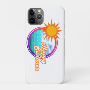 Happy Summer Ocean Circle Case-Mate iPhone Case