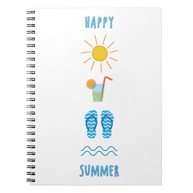 Happy Summer Photo Notebook (Front)