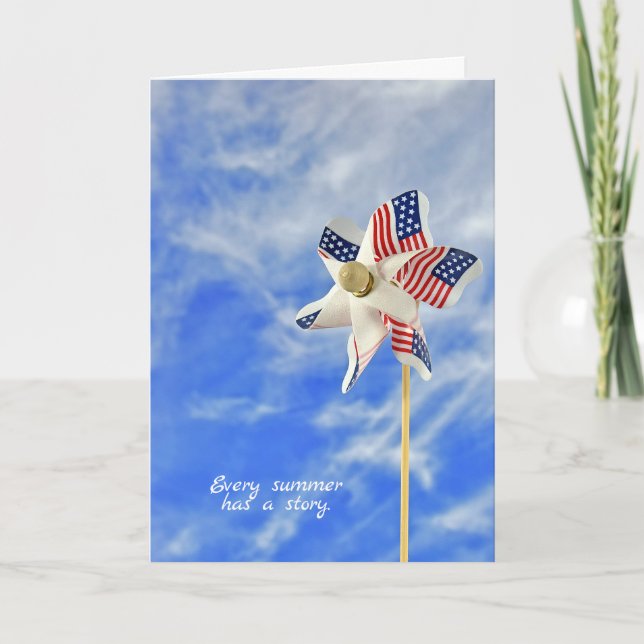 Happy Summer pinwheels Card (Front)