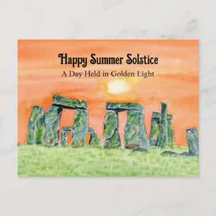 Happy Summer Solstice Stonehenge Postcard