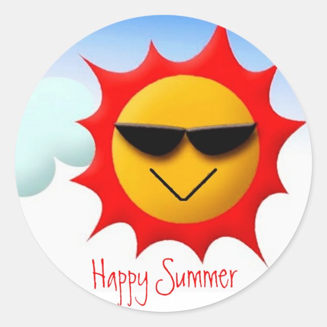 Happy Summer Sticker (Front)