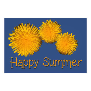 Happy summer yellow wild daisy flowers. photo print