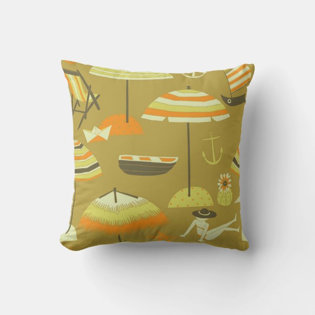 Happy Summertime Fun Seamless Pattern Cushion (Front)