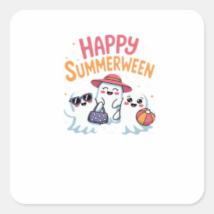 Happy Summerween Classic Square Sticker