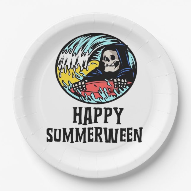 Happy Summerween Essential 2025 Paper Plate (Front)