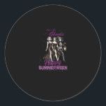Happy Summerween Ghoul Girl Squad Classic Round Sticker<br><div class="desc">The ghoul girl squad is here to party! Spooky,  sassy,  and made for group fun. Great for besties celebrating Halloween with sunshine.</div>