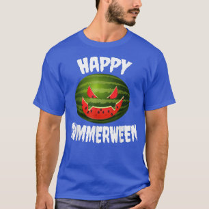 Happy Summerween Retro Watermelon Jack O Lantern  T-Shirt