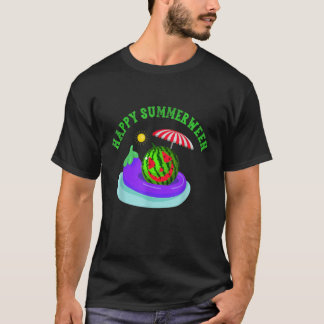 Happy Summerween Summer Carved Watermelon Hallowee T-Shirt