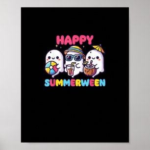 Happy Summerween Summer Halloween Funny Poster