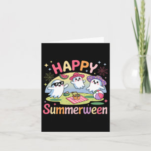 Happy Summerween Summer Halloween Ghost Card