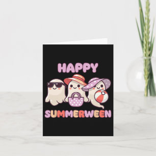 Happy Summerween Summer Halloween Ghost  Card
