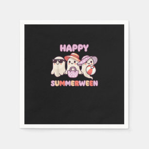 Happy Summerween Summer Halloween Ghost Napkin
