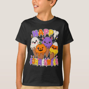 Happy Summerween Summer Halloween Ice Cream Cones T-Shirt