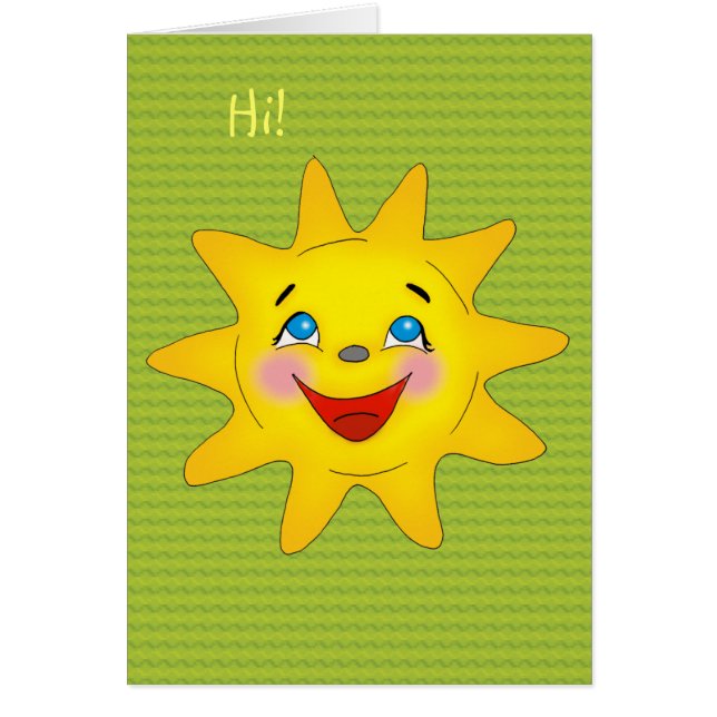 Happy sun - Card Template (Front)