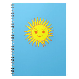 Happy Sun Face Drawing Notebook
